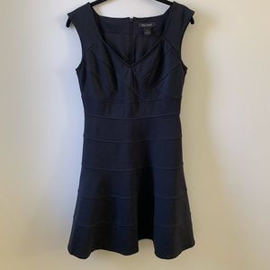 White House Black Market Black Bandage Style Fit & Flare Dress